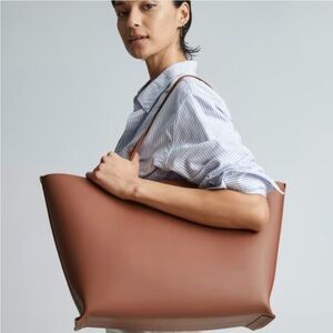 Everlane Leather Italian Tote Cognac